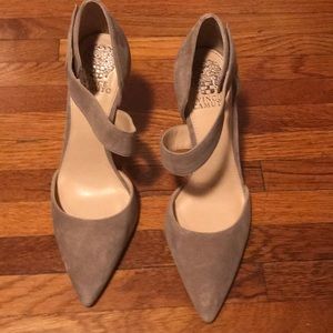Vince Camuto grey suade heels